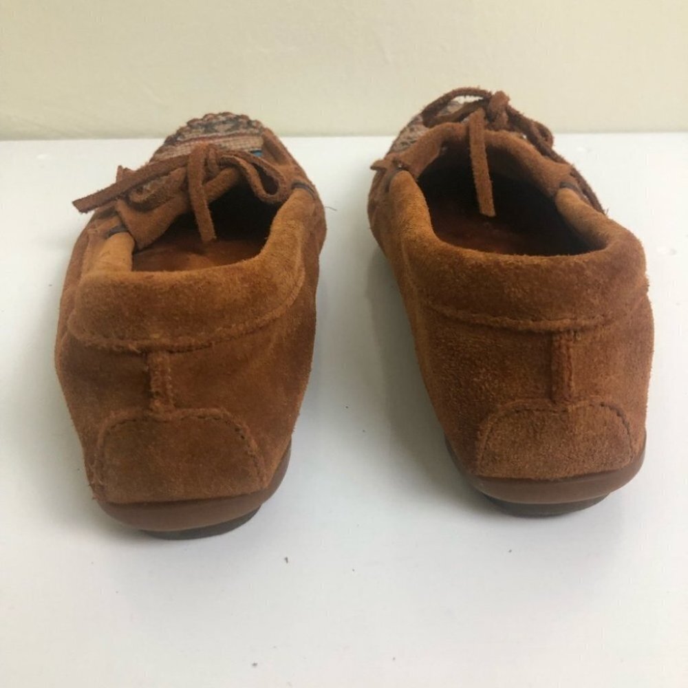 Minnetonka Arizona Kilty Suede Wms Moccasin Size 7 - Picture 6 of 10